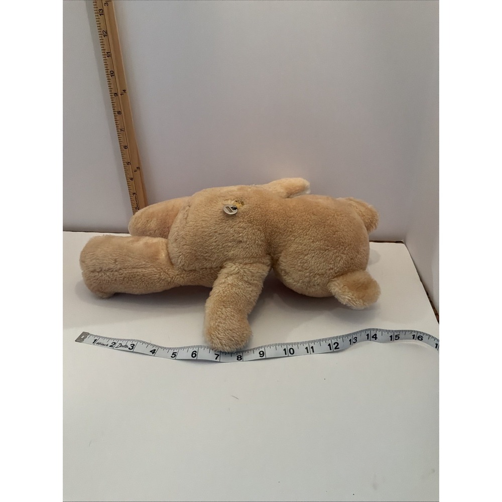 Vintage Rushton Teddy Bear Plush Tan 15" Stuffed Animal Toy Tested Works Musical - Picture 5 of 9